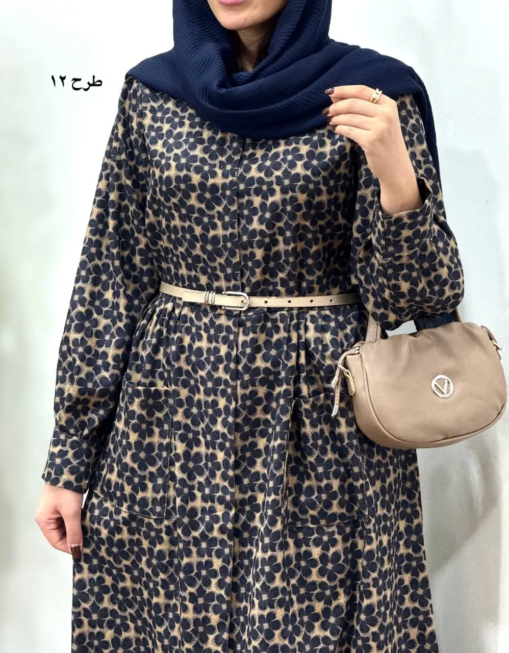 پیراهن مانتویی پاییزه طرحدار آیسو سانیا 2